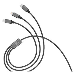 USB кабель SkyDolphin S63E Apple iPhone SE 2022 / iPhone 14 Pro Max / iPhone 14 Plus / iPhone 14 Pro / iPhone 14 / iPhone 13 Pro / iPhone 13 Mini / iPhone 13 / iPhone 13 Pro Max / iPhone 12 Mini, Type-C, Lightning, MicroUSB, 1.2 м., Черный
