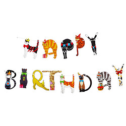 Розтяжка святкова Happy Birthday "Котики"